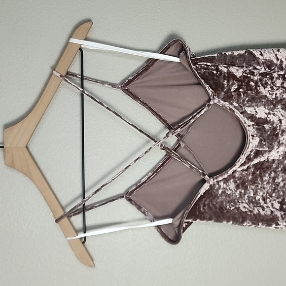 Privacy Please Raymore Crushed Velvet Mini Slip Dress - Picture 6 of 9